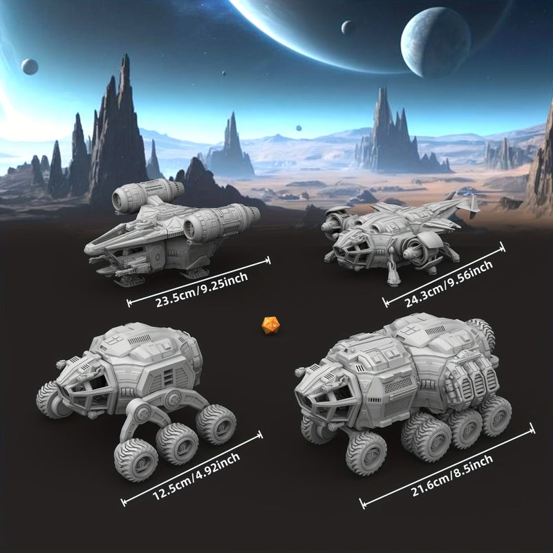 Sci Fi RPG Vehicle Kit Dragonfly Heavy Dropship F16B Modular Spacecraft And Ground Transport Miniatures For Tabletop Gaming Hobbyists - Image 2