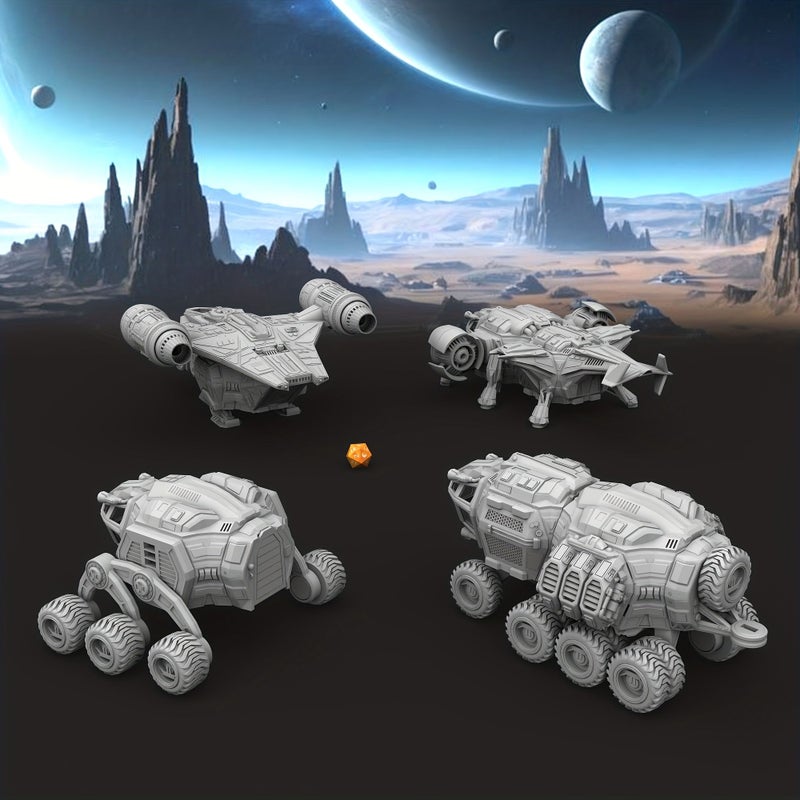Sci Fi RPG Vehicle Kit Dragonfly Heavy Dropship F16B Modular Spacecraft And Ground Transport Miniatures For Tabletop Gaming Hobbyists - Image 4
