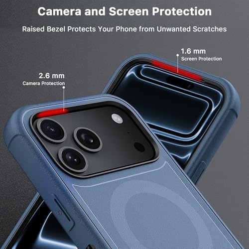 M MYBAT PRO for iPhone 17 Pro Max Case with Belt Clip Holster, Maverick Series 17 Pro Max Case[Compatible with Magsafe] w/Screen Protector,Anti-Drop,with 360°Rotating Kickstand,Heavy Duty Protection - Image 4