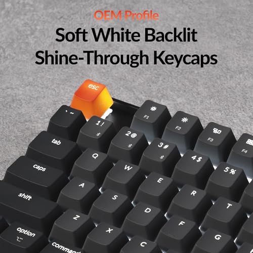 Keychron K8 Wireless Mechanical Keyboard – Silent Red Switch for Quiet Office and Gaming, TKL 87 Keys, Soft White LED Backlight, Bluetooth & USB-C Wired Connectivity, Compatible with Mac and Windows - Image 5