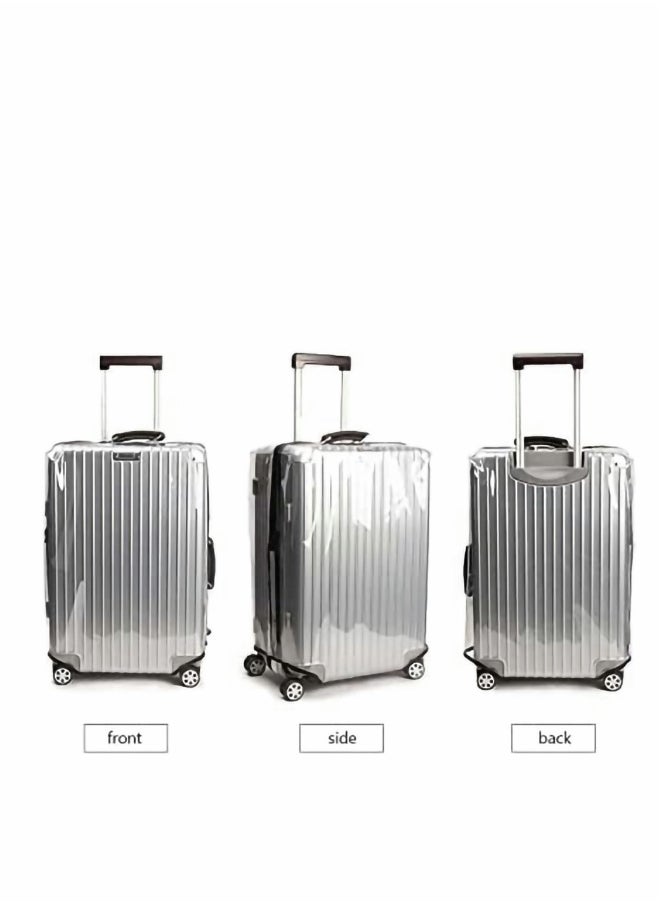 Generic Durable Transparent PVC Luggage Cover for 24-30 Inch Wheeled Suitcases - Easy to Use, No Removal Needed  - Image 5