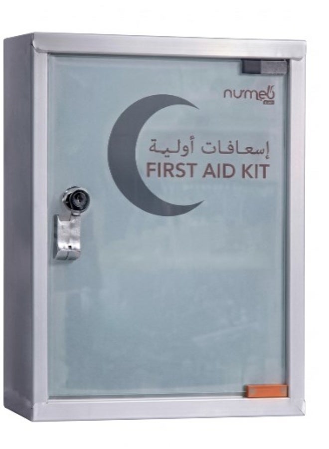 Numed First Aid Box Metal with Glass Empty Medium NM 46