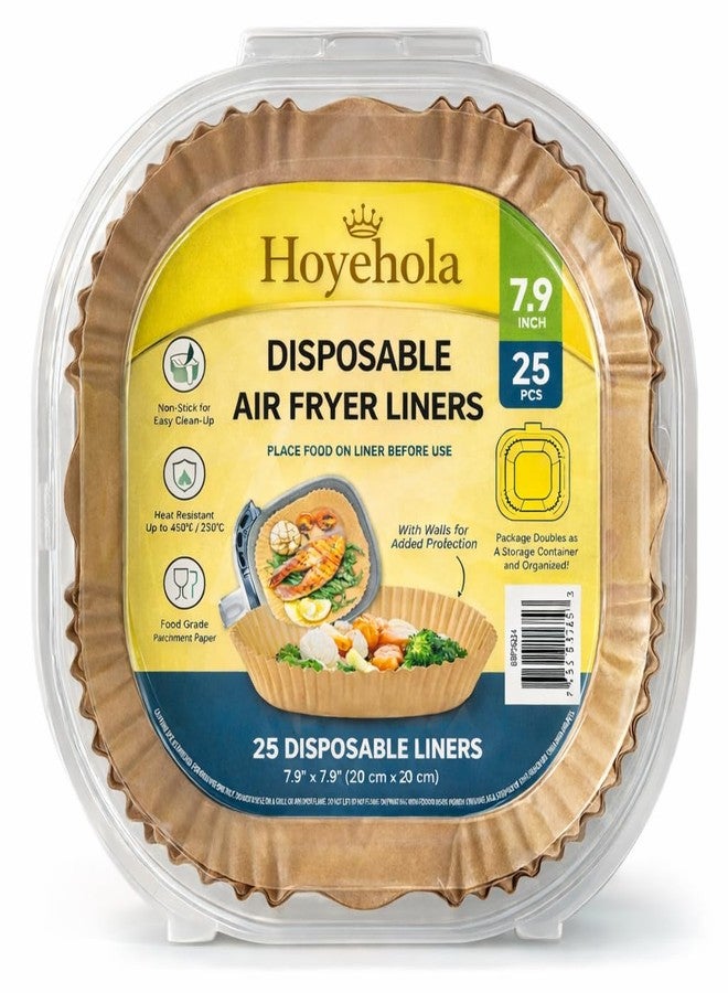 HOYEHOLA Premium Disposable Air Fryer Liners – 25 Pcs Food Grade Non-Stick Parchment Paper (Multicolour) - Image 1