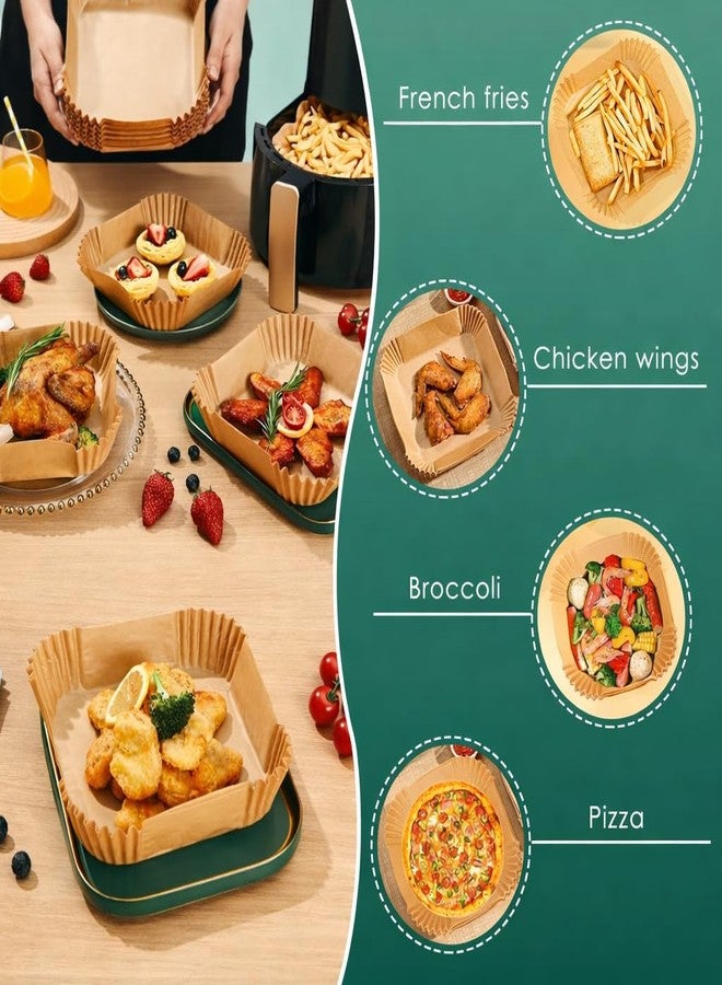 HOYEHOLA Premium Disposable Air Fryer Liners – 25 Pcs Food Grade Non-Stick Parchment Paper (Multicolour) - Image 2