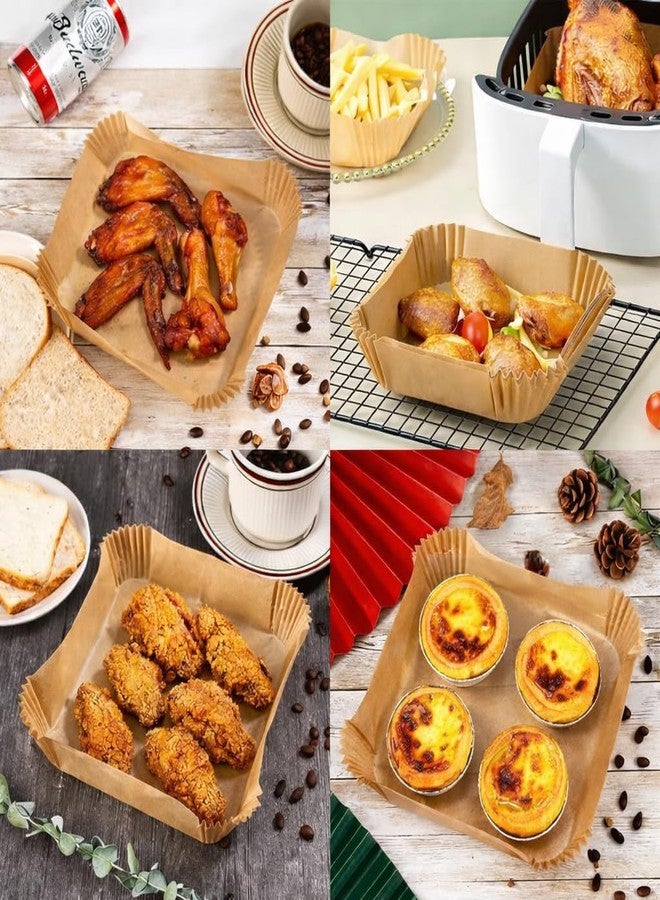 HOYEHOLA Premium Disposable Air Fryer Liners – 25 Pcs Food Grade Non-Stick Parchment Paper (Multicolour) - Image 3