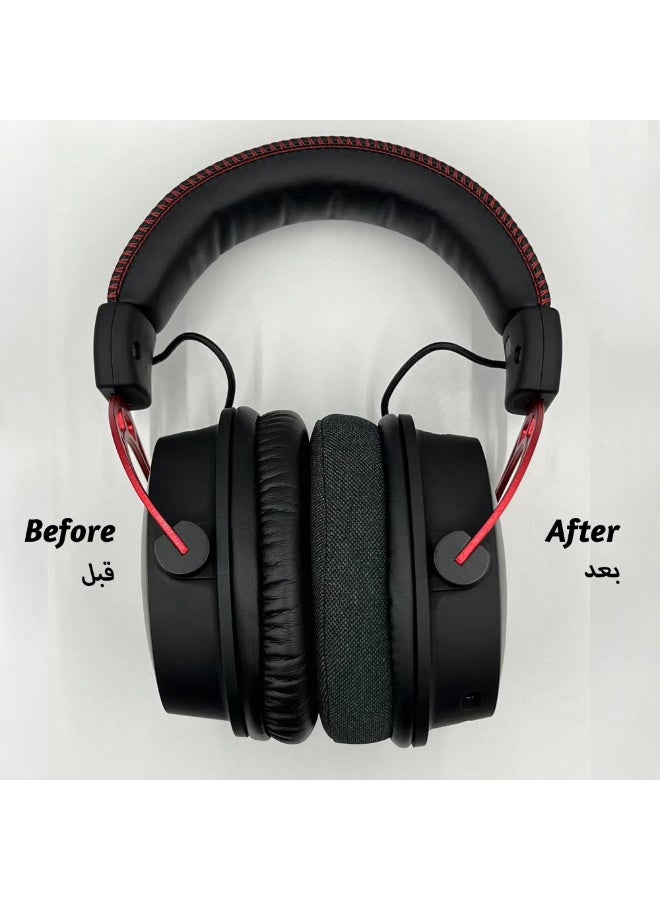 KISSUN Replacement Ear Pads for HyperX Headphones - Noise Isolation, Memory Foam, Cooling Gel - Compatible with Cloud III, II, Alpha, Core, Stinger - 1 Pairs, Anti-Slip, Breathable, Dustproof - Image 3