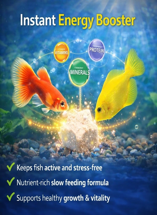 VAYINATO® (3 Pack) Redfin 15 Days Holiday Fish Food Block | All Life Stages | Suitable for All Tropical Fish | No Water Clouding | Energy Boost Formula | Vacation Auto Feeder - Image 5