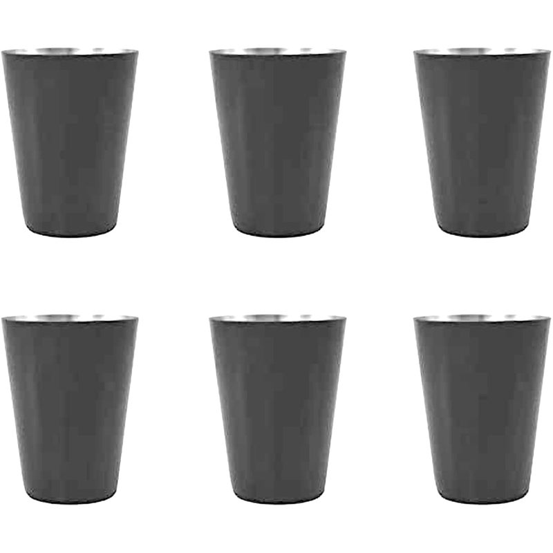 Dynore Stainless Steel Black Shot Glass Set of 6 (50 ml) - Image 5
