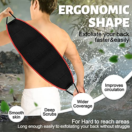 Evridwear Exfoliating Body Scrubber with Handles Back Washer Back Scrubber for Shower Bath Dry Skin Whole Body Deep Clean Men Women(Heavy) - Image 4