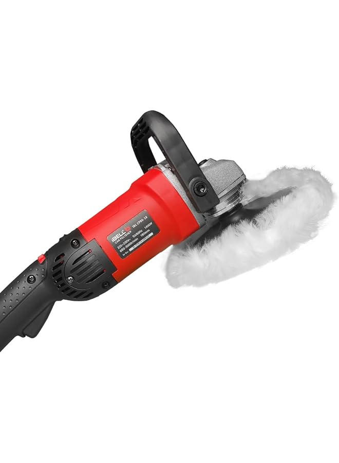 آي بيل Ibell CP80-18، 230 فولت 1400 واط آلة تلميع السيارات ثنائية الحركة مع قرص 180 مم - أداة تلميع وصنفرة عالية الطاقة لتصحيح الطلاء والتشميع واستعادة المصابيح الأمامية. - Image 4