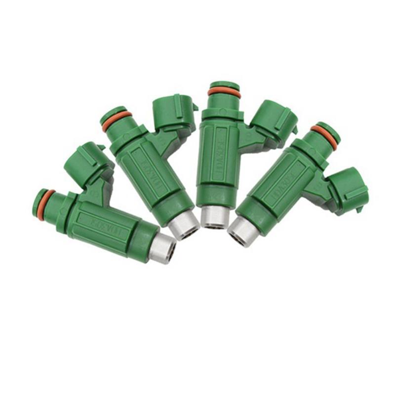 Fuel Injector 4-Pack Durable Plastic Metal - Green Fits 2004 Mitsubishi Lancer Mitsubishi Outlander for Automotive Replacement Engine Components - Image 1