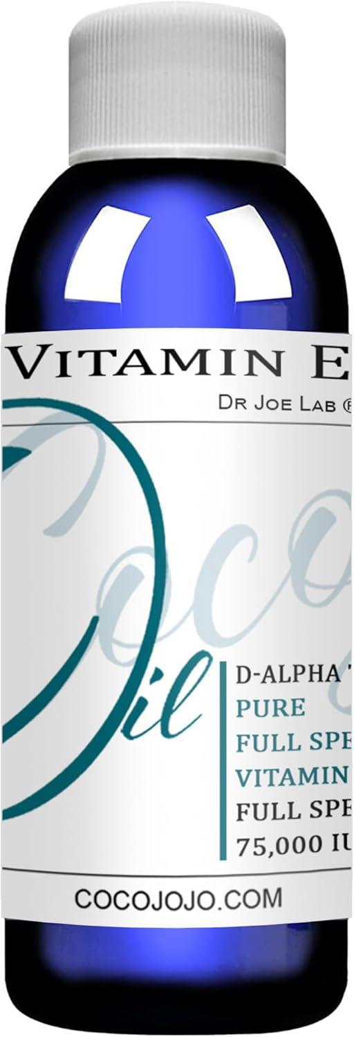 cocojojo Vitamin E Oil for Skin Organic Vitamin E Oil for Hair Face Liquid Vitamin E Vitamin E Body Oil 100 Pure Natural Cold Pressed Unrefined Moisturizes  Nourishes Non GMO  2 Oz