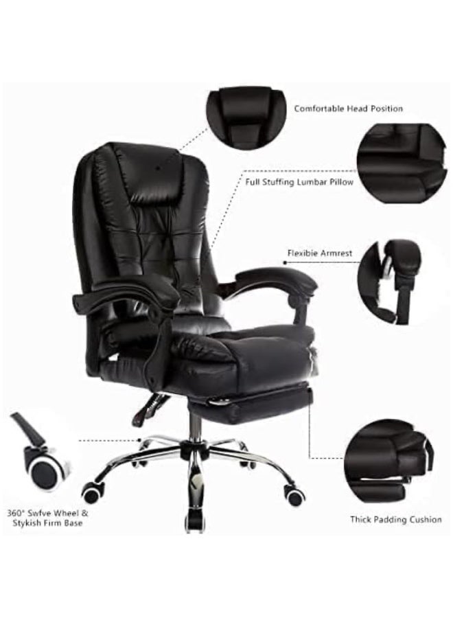 Anvanke Executive Office Desk Chair with Footrest - Ergonomic Comfort for Managerial & Home Office Use - Image 4