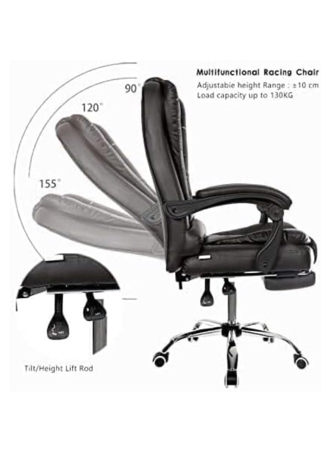 Anvanke Executive Office Desk Chair with Footrest - Ergonomic Comfort for Managerial & Home Office Use - Image 5