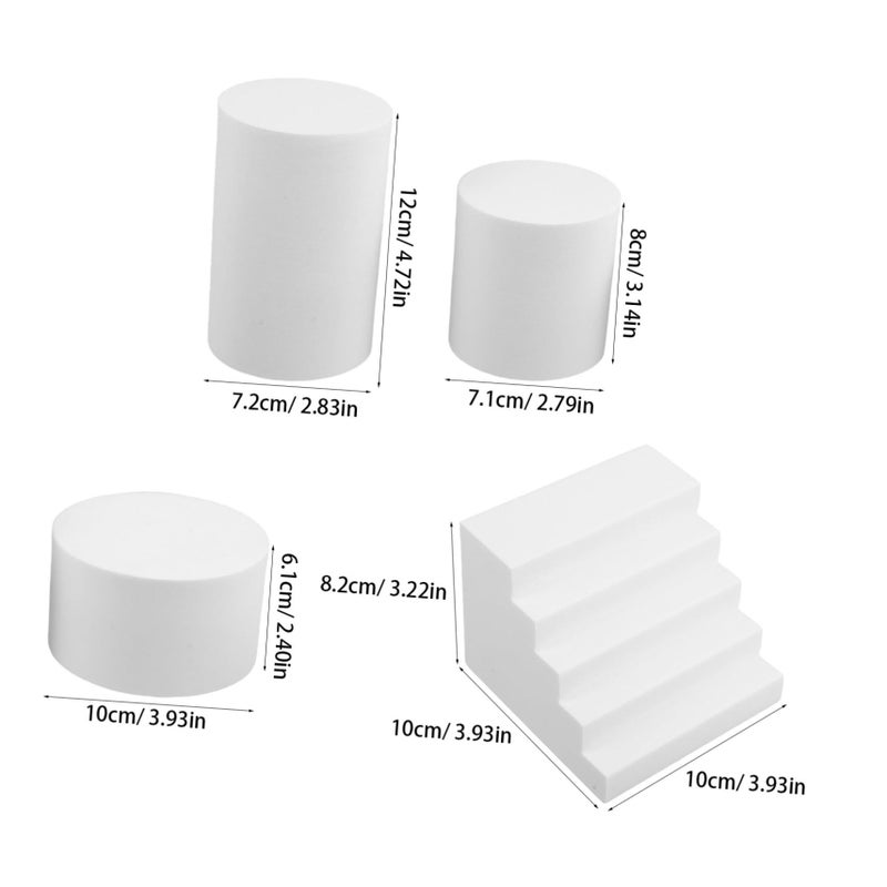 White Solid Blocks Photography Props for Jewelry Cosmetics and Accessories Modeling - Image 3