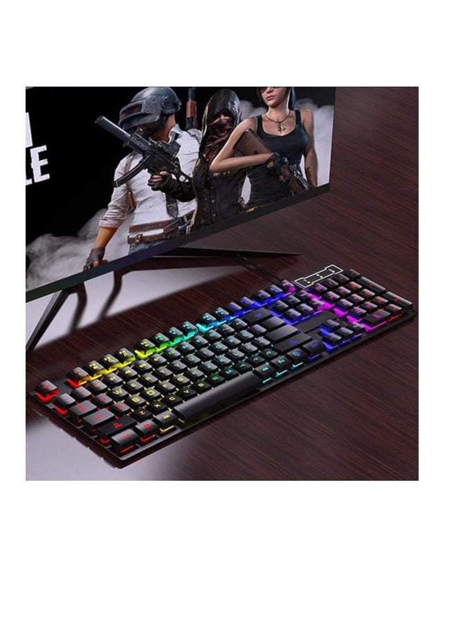 Forev - Forev gaming keyboard and mouse - model - FV-Q305S - 104 RGB backlit keys. Dustproof and waterproof, black - Image 1