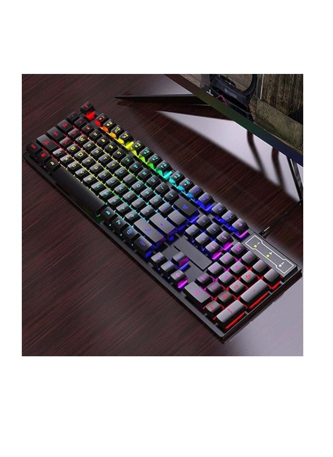 Forev - Forev gaming keyboard and mouse - model - FV-Q305S - 104 RGB backlit keys. Dustproof and waterproof, black - Image 1