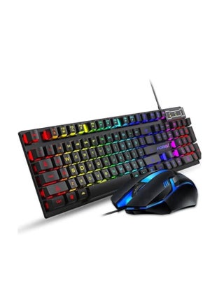 Forev gaming keyboard and mouse - model - FV-Q305S - 104 RGB backlit keys. Dustproof and waterproof, black - pzsku/Z02ACBF946141AF88F3BCZ/45/_/1724330410/94672a08-dc77-48d8-8611-88537fb0a158