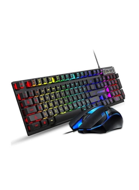 Forev gaming keyboard and mouse - model - FV-Q305S - 104 RGB backlit keys. Dustproof and waterproof, black