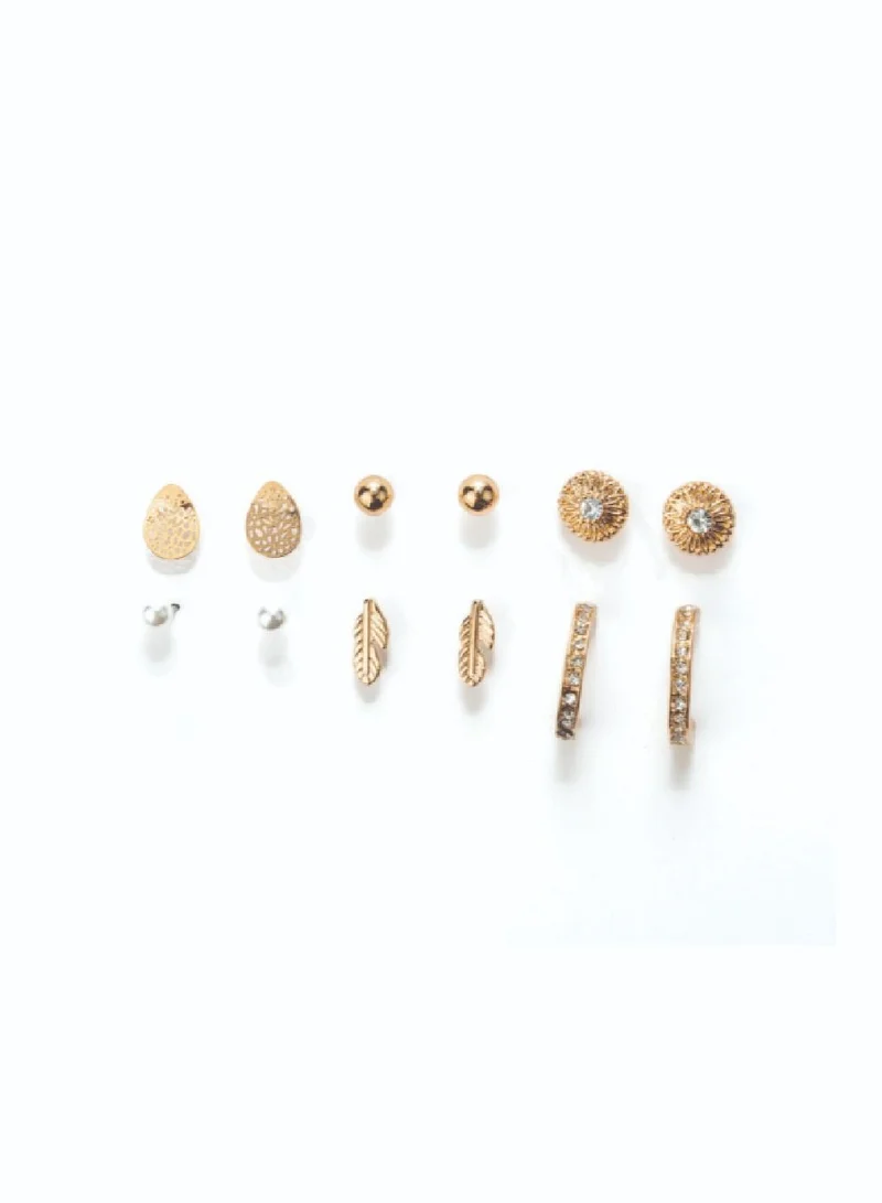 AMICA Assorted Set of 6 Fashion Earring Studs