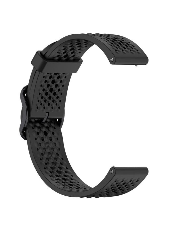 Kmaxai Liquid Silicone Watch Band For Xiaomi Watch S4/s4 Sport S1/s2/s3 Pro Color Sports Edition Breathable Replacement Strap Black - Image 5