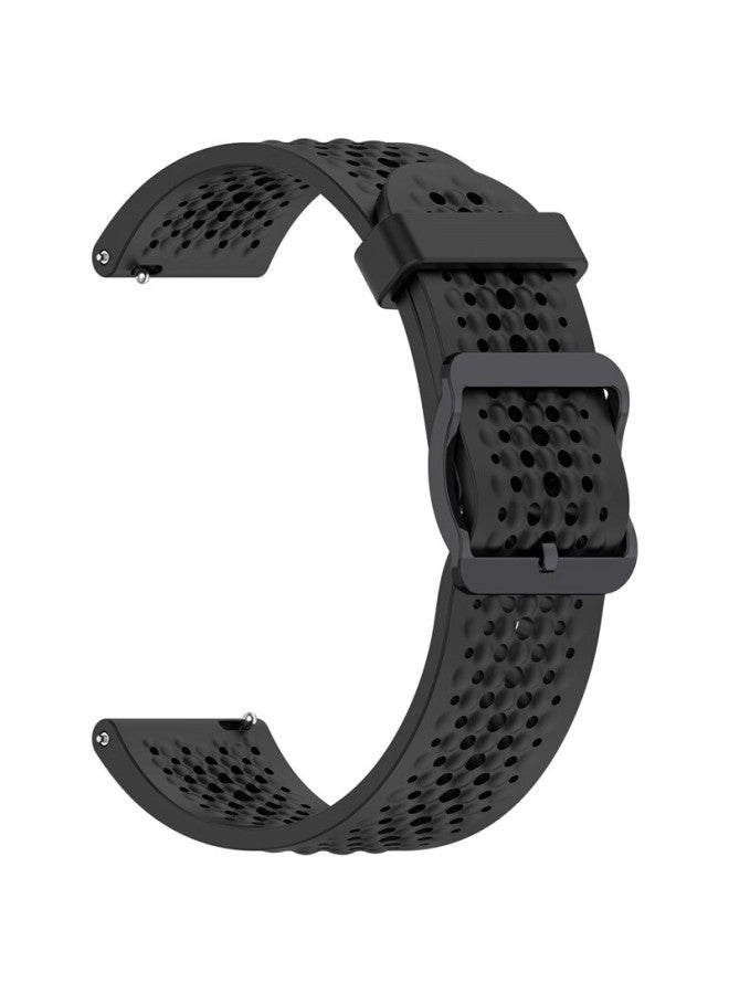 Kmaxai Liquid Silicone Watch Band For Xiaomi Watch S4/s4 Sport S1/s2/s3 Pro Color Sports Edition Breathable Replacement Strap Black - Image 4