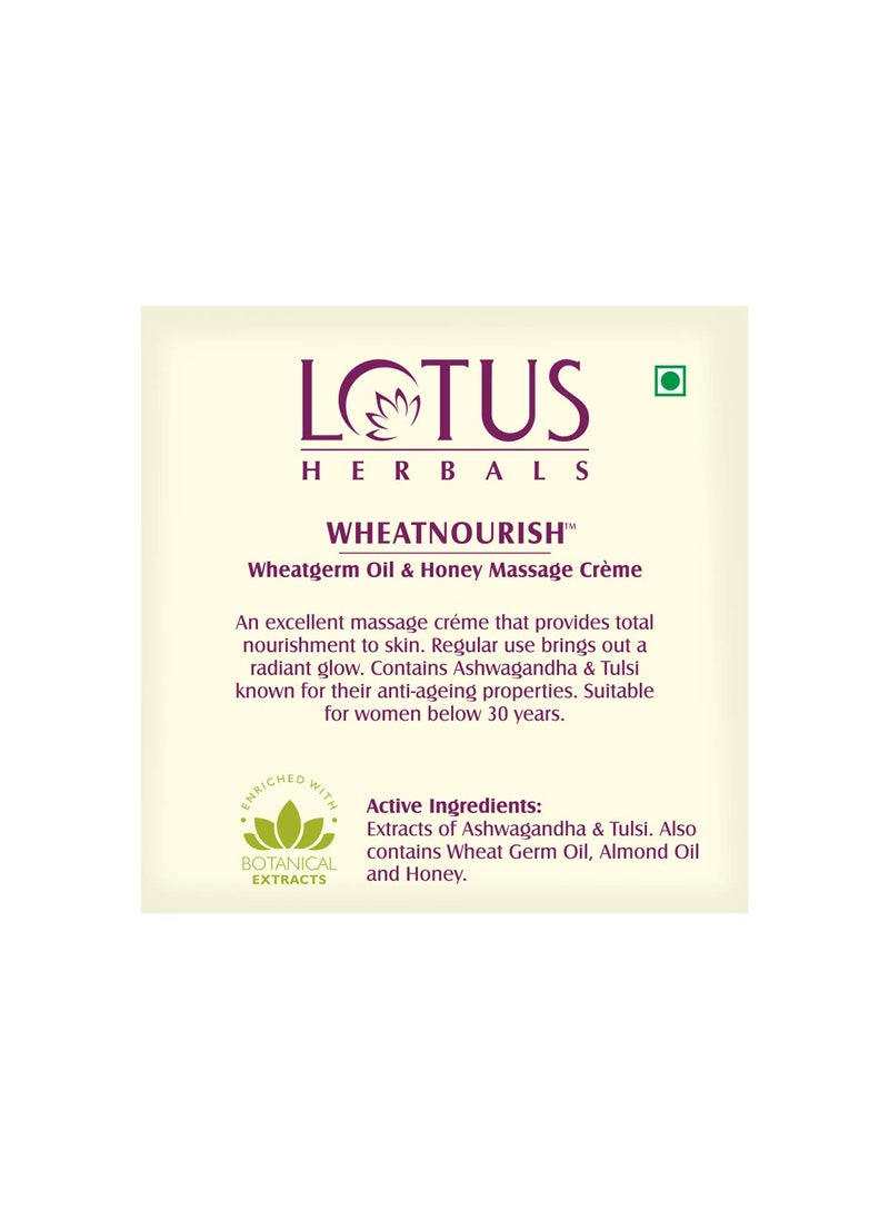 LOTUS HERBALS Lotus Herbals Wheatnourish Wheatgerm Oil and Honey Facial Massage Cream 250g  - Image 2