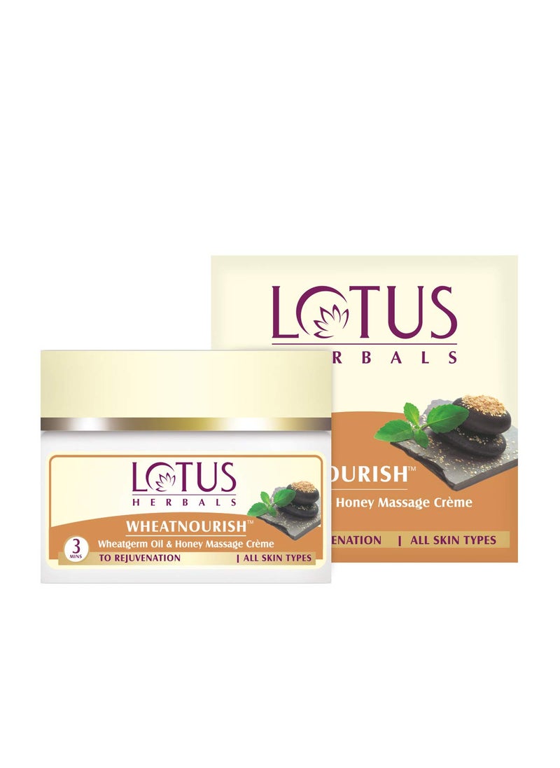 LOTUS HERBALS Lotus Herbals Wheatnourish Wheatgerm Oil and Honey Facial Massage Cream 250g  - Image 1
