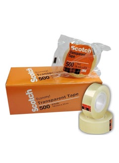 Scotch  3M Scotch Economy Transparent Tape,18mm x 33 metres Clear, (8 Rolls, 3/4 Inch x 33 Metres) Perfect For Daily Office, Home and School Use  - Image 1