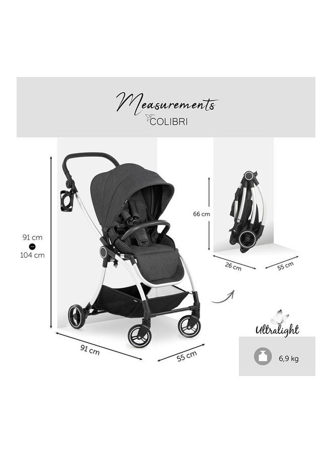 Hauck Colibri Travel Buggy, Melange Navy - From Newborn to 25kg, Ultra-Light Stroller - Image 3