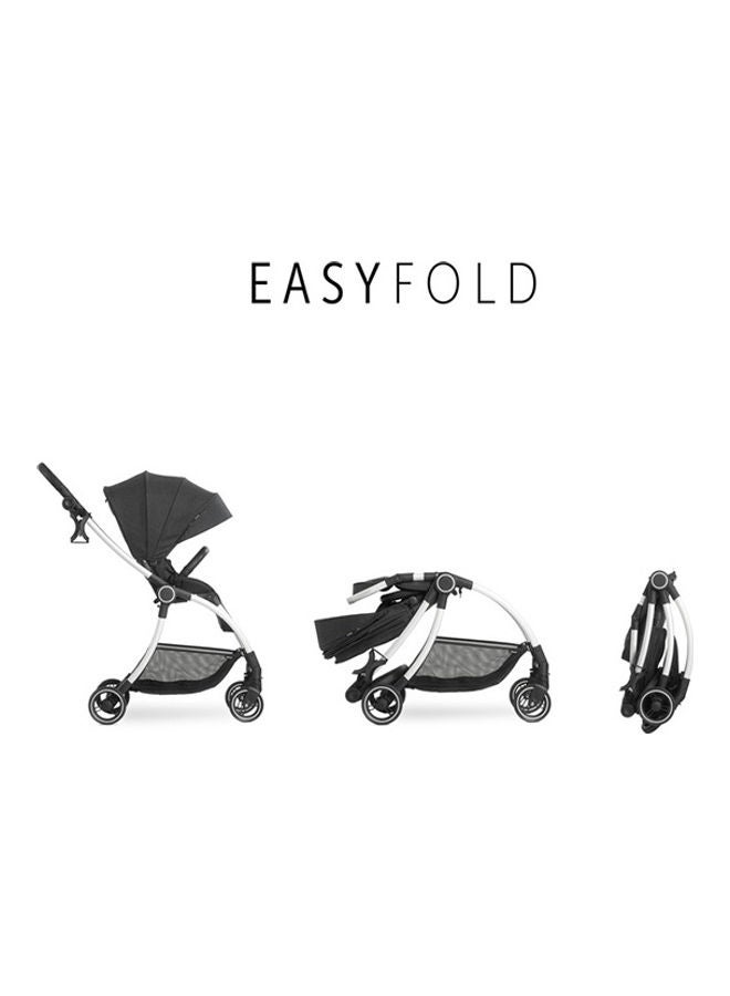 Hauck Colibri Travel Buggy, Melange Navy - From Newborn to 25kg, Ultra-Light Stroller - Image 4