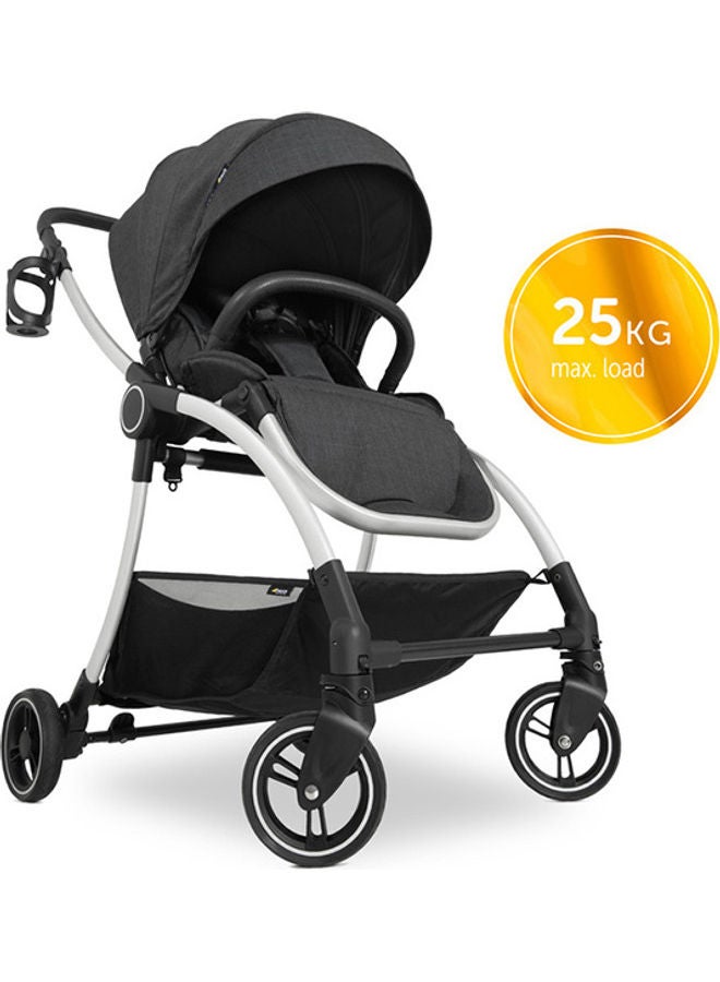 Hauck Colibri Travel Buggy, Melange Navy - From Newborn to 25kg, Ultra-Light Stroller - Image 2