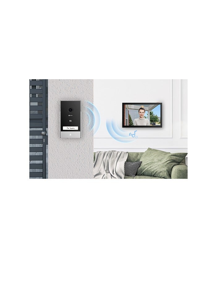 EZVIZ HP7 2K Smart Home Video Doorphone, 2K Resolution, 7-Inch Color Touch Screen, Remote Door/Gate Unlock, 2-Wire, Smart Human Motion Detection, Two-Way Talk (Supports Voice Changer Feature), Supports 2.4 / 5 GHz Dual-Band Wi-Fi, Weatherproof Design - Image 2