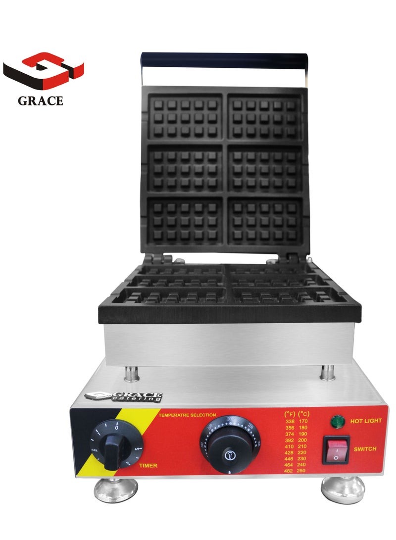 Grace Commercial Popsicle Stick Waffle 6 Mould s Lolly Waffle Machine - Image 2
