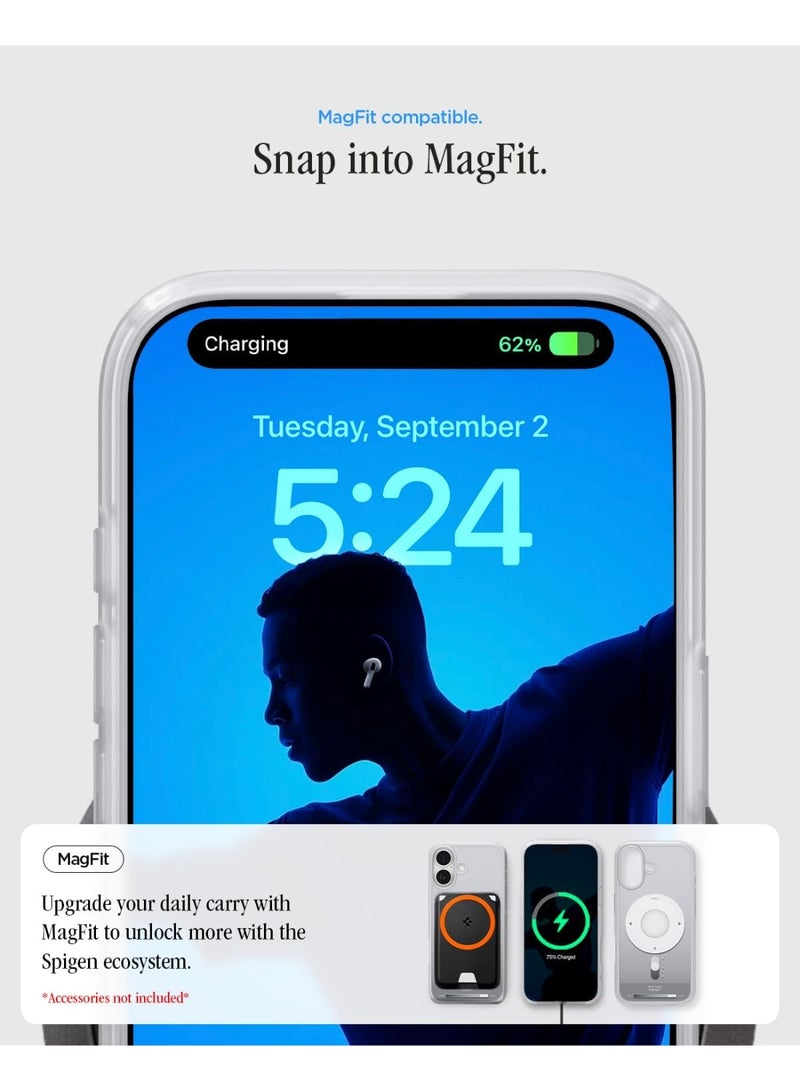 Spigen Ultra Hybrid MagFit iPhone 17 Case Cover with MagSafe (2025) - Classic Silver - Image 5