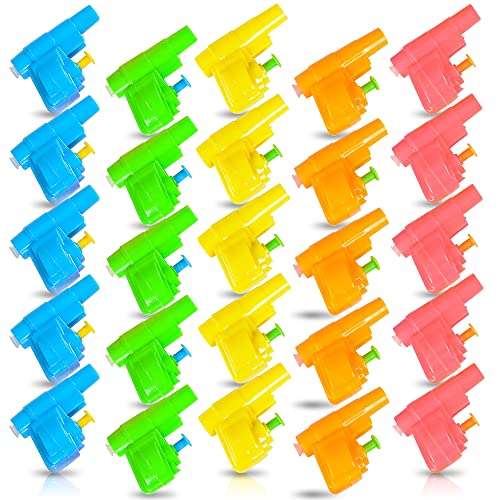 ArtCreativity Colorful Mini Water Guns Pack of 24 Fun Assorted Neon Colors Great Beach and Pool Toys for Kids Squirt Guns Party Favors for Boys and Girls - Image 1