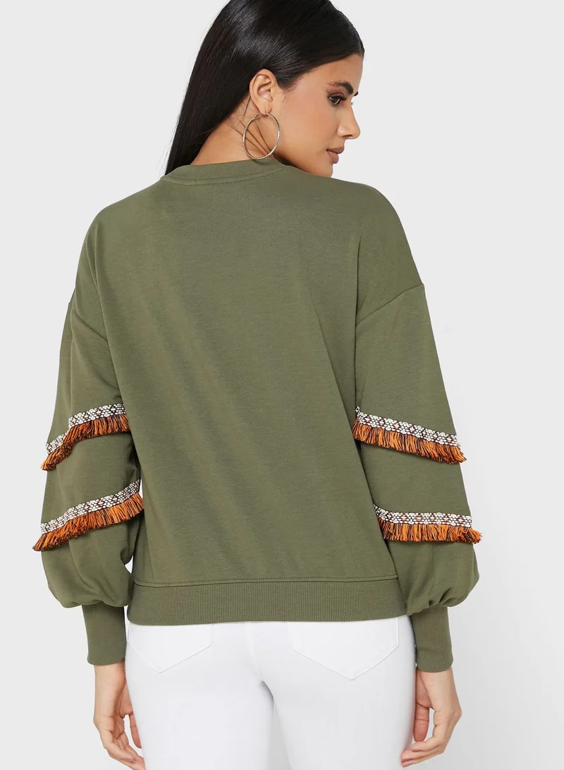 ONLY Round Neck Knitted Sweatshirt