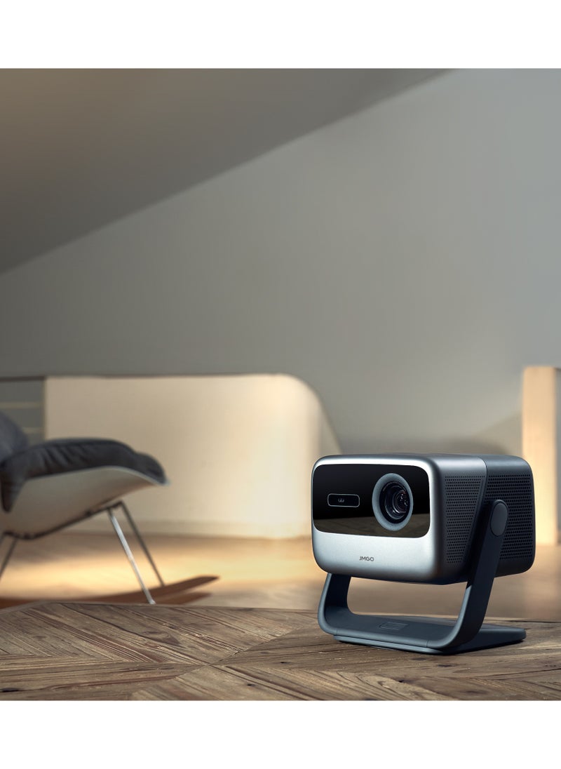 JMGO N1 Ultra 4K Triple Laser Projector, 360 Freestyle Gimbal, Blu-Ray 3D, 2200 CVIA Lumen, HDR 10, Android TV 11, 10W2 Dynaudio Speakers, Instant Keystone Correction, Smart & Portable Theater