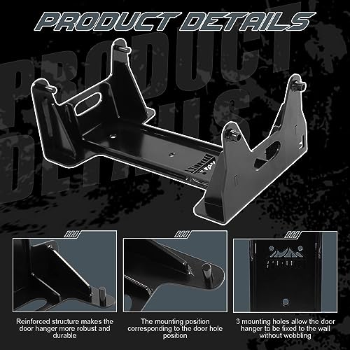 Broaddict 2X Wall Mount Door Storage Hanger Bracket Fit for 2021-2025 Ford Bronco 4 Door - Image 5
