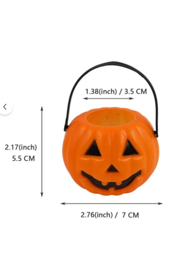 Small Pumpkin Candy Bucket for Halloween 7cm – Trick or Treat Squishy Pumpkin Basket For Kids And Party Decorations - Image 3