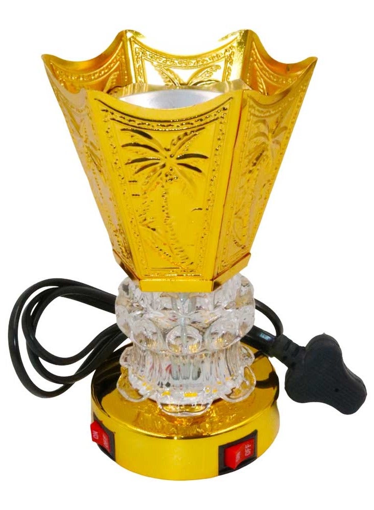 Electric Oud Burner Elegant Crystal Base Design with Dual Switch Control – Stylish Mabkhara for Home, Office & Gift Use