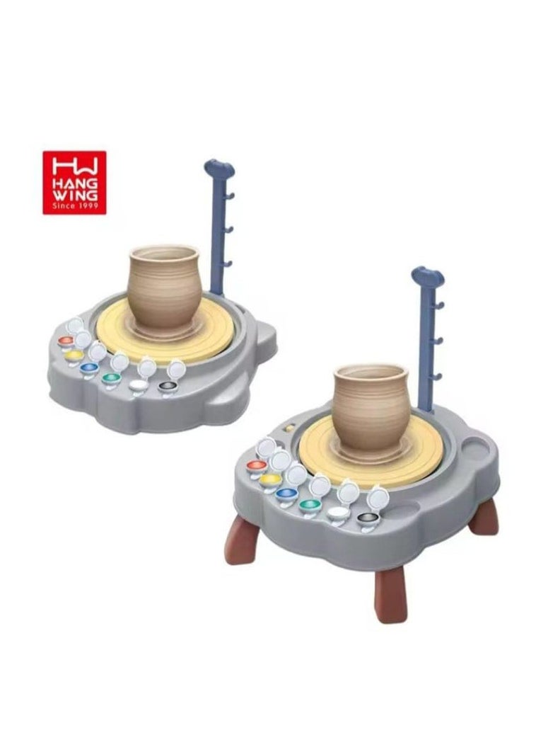 Universal Pottery Wheel, DIY Pottery Studio with Yard, Craft Activity with Stickers, Artist Studio, Ceramic Machine with Air Dry Clay, Educational Toy for Kids Beginner  - Image 2