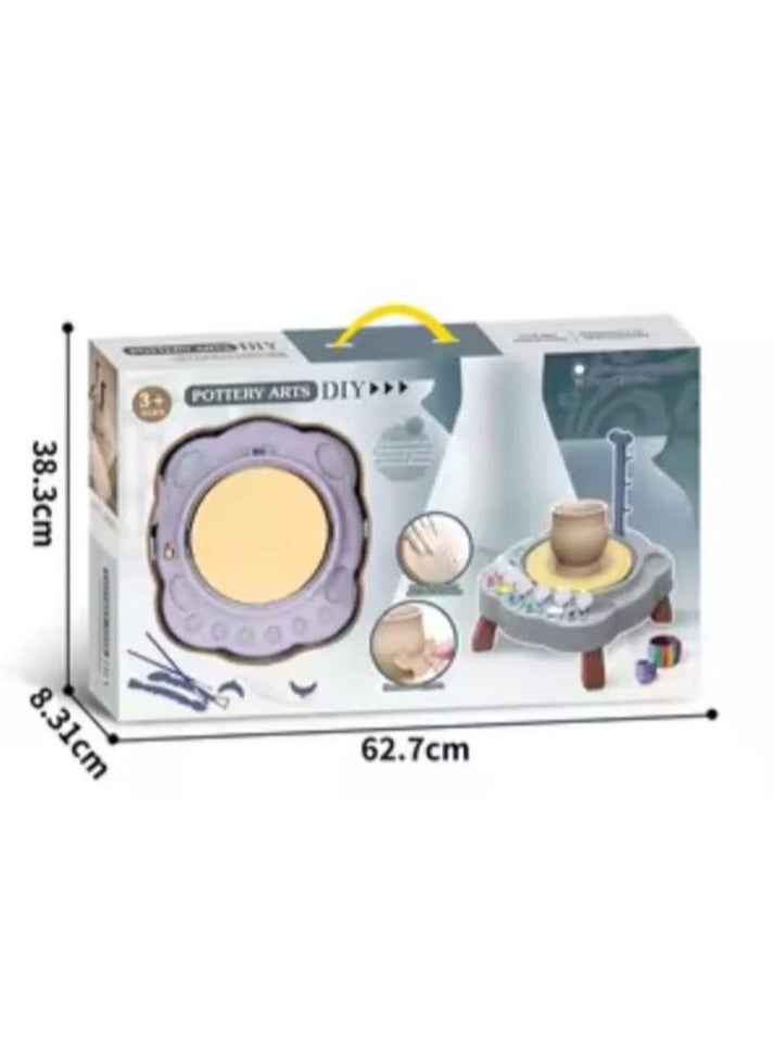 Universal Pottery Wheel, DIY Pottery Studio with Yard, Craft Activity with Stickers, Artist Studio, Ceramic Machine with Air Dry Clay, Educational Toy for Kids Beginner  - Image 3