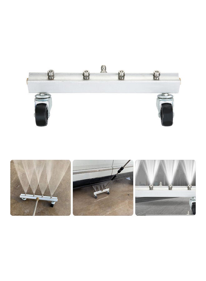 NIBEMINENT Pressure Washer Undercarriage Cleaner Silver 37 x 6 15.5cm - Image 1