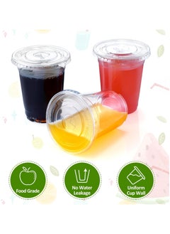 LIMOS Disposable Clear Plastic Cups, 50 Pack 16 oz with Flat Lids, Premium BPA-Free Cups for Iced Coffee, Smoothies, Parties, Lemonade, Cold Drinks, Juice, Milkshakes, Bubble Tea  - Image 2