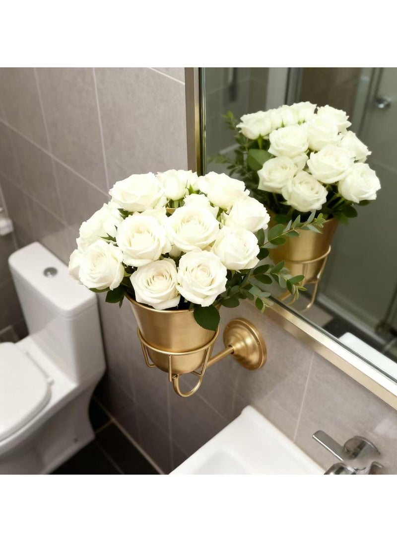 general Wall-mounted vases, hanging home decor, vintage brass container vases, eclectic hanging ornaments, multi-purpose hanging storage boxes, kitchen and bathroom organization wall decor - Image 5