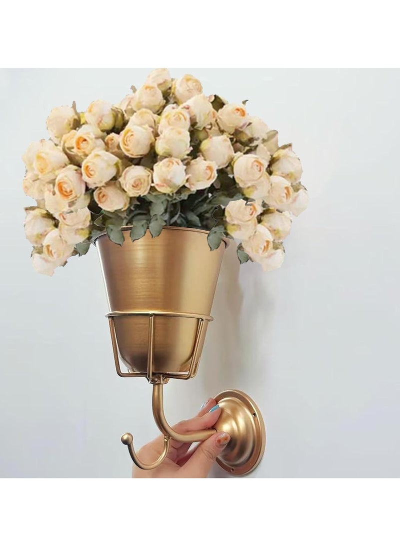 general Wall-mounted vases, hanging home decor, vintage brass container vases, eclectic hanging ornaments, multi-purpose hanging storage boxes, kitchen and bathroom organization wall decor - Image 2