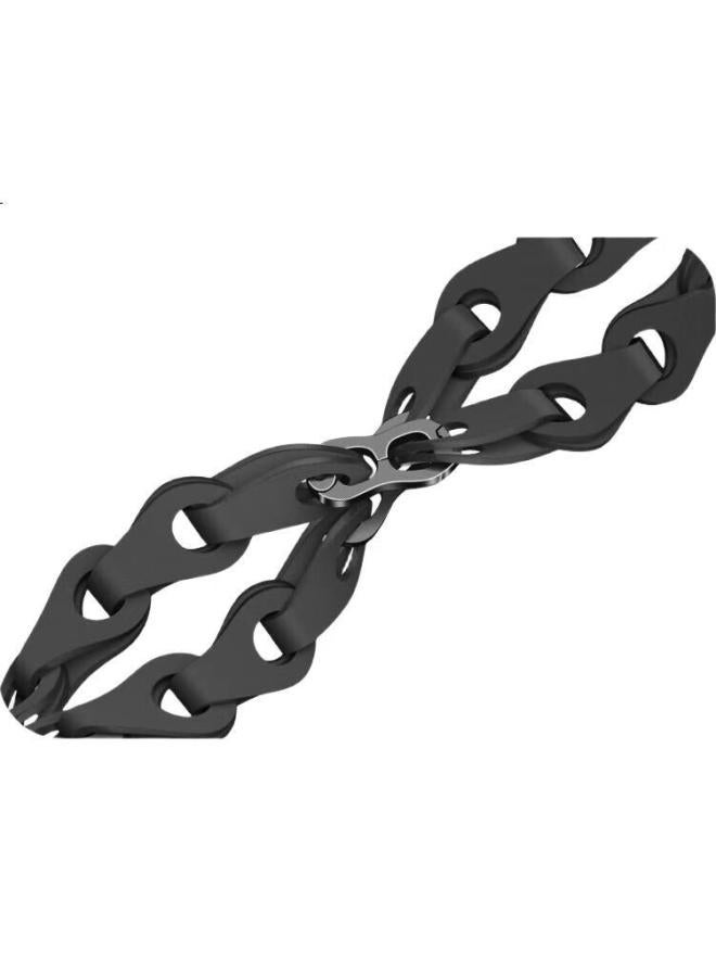 Bho Suitable For Xiaomi Band 9 Strap, Smart Fitness Bracelet Wristband, Xiaomi Band 8 Creative Silicone Chain Buckle Strap, Xiaomi Band 8 Nfc Version Accessories - Image 2