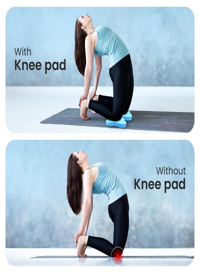 MeFree Yoga Knee Pads Set of 2, Light Blue, 25mm Thick TPE Foam | Non-Slip, Shock Absorbent & Easy to Clean Cushion for Knees, Elbows, Wrists, Tailbone | Ideal for Yoga, Pilates, Meditation & Workouts - Image 5