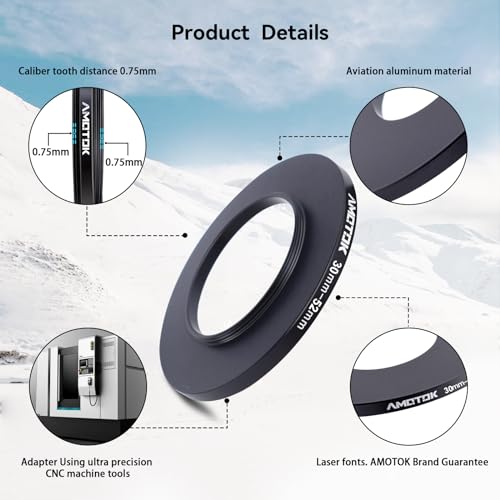 AMOTOK 95mm Lens to 82mm Camera Lens Adapter,95mm to 82mm Filter Step-Down Ring Adapter Ring,Compatible All 82mm Filter Accessory - Image 3